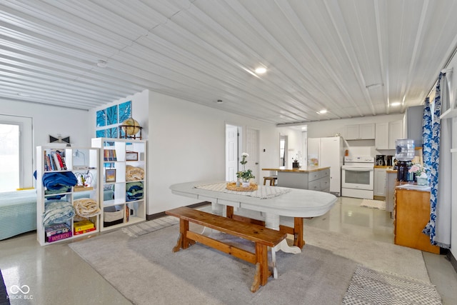 view of dining area