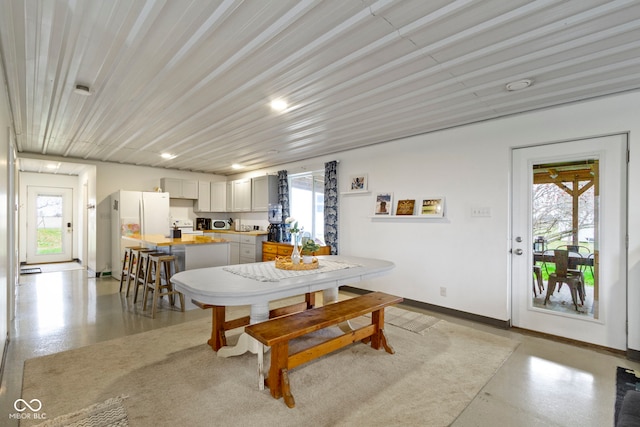 view of dining space