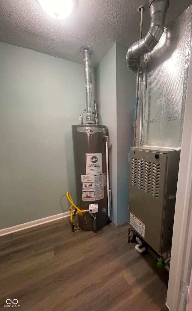 utilities with water heater and heating unit