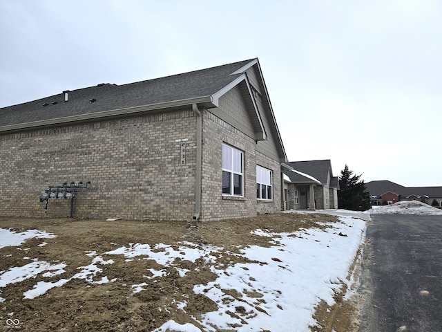 view of snowy exterior