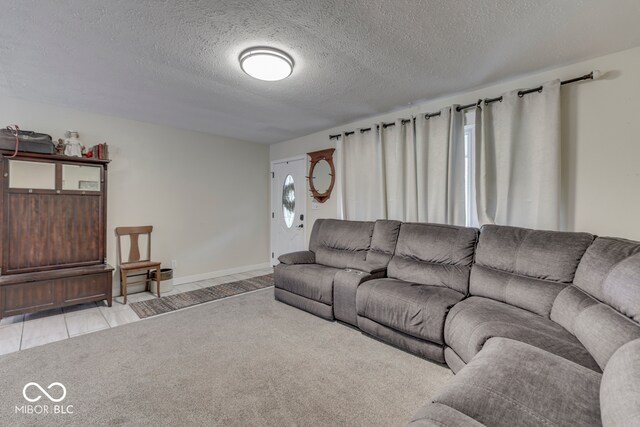 8190 Beech Grove Rd, Martinsville, IN 46151 - living area featuring a textured ceiling and baseboards