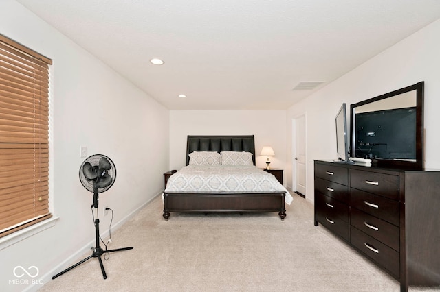 view of carpeted bedroom