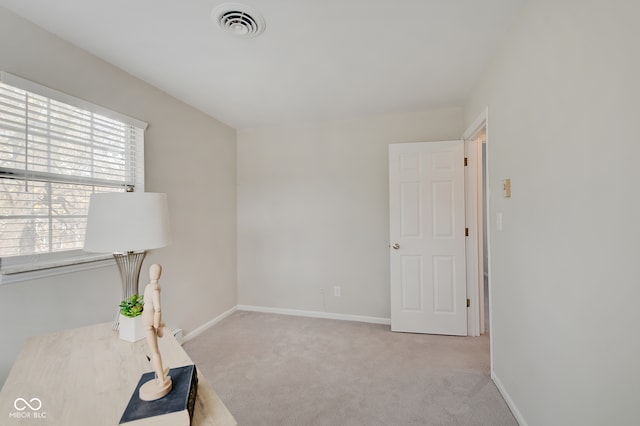 view of carpeted office