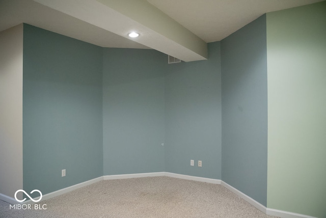 view of carpeted spare room