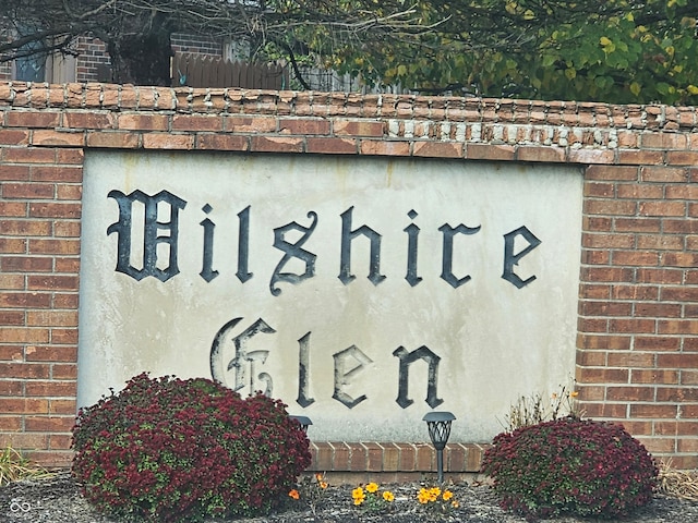 view of community sign