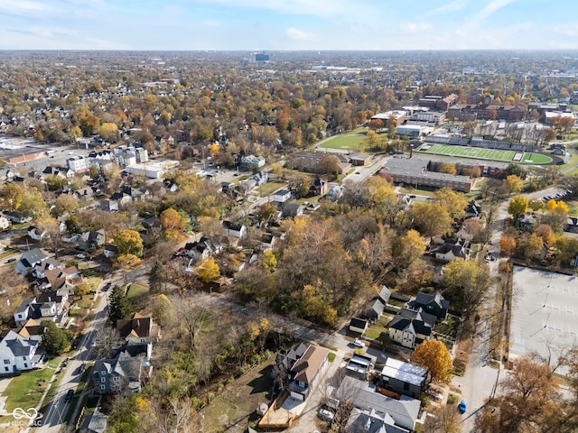 1514 E 12th St, Indianapolis, IN 46201 - aerial view of property and surrounding area with nearby suburban area