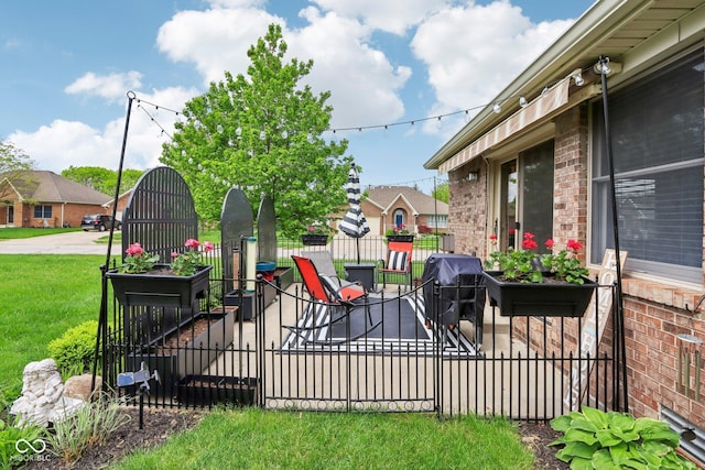 view of patio / terrace with fence