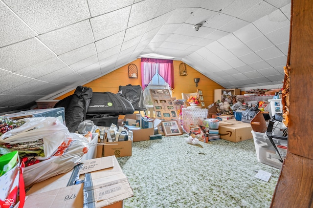 view of unfinished attic