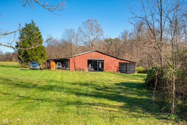 exterior space with an outdoor structure