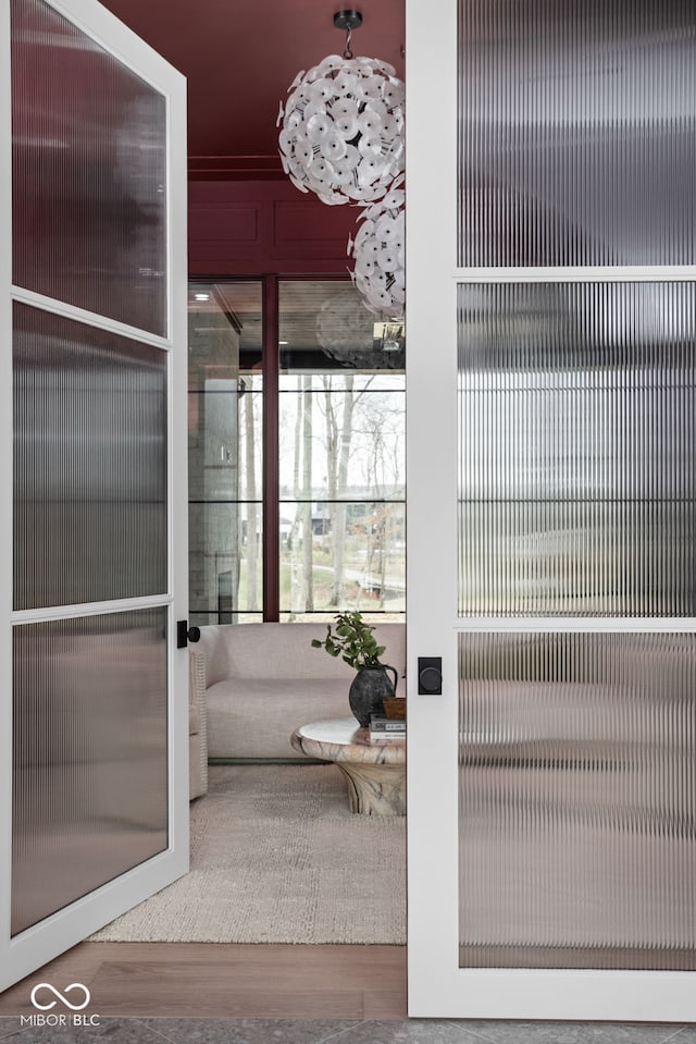 interior space featuring hardwood / wood-style floors