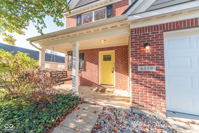 property entrance with a porch