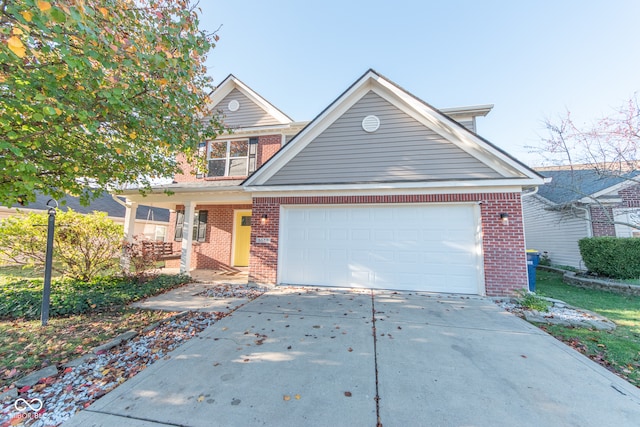 front of property featuring a garage