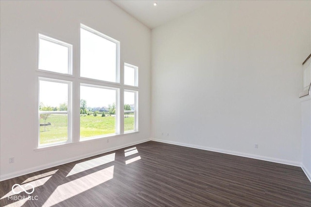 1105 Gatewick Ct, Greenwood, IN 46143 - empty room with baseboards and dark wood finished floors
