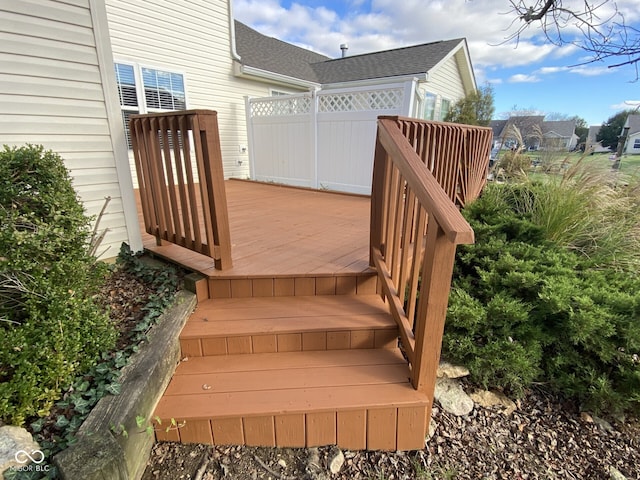 view of wooden terrace