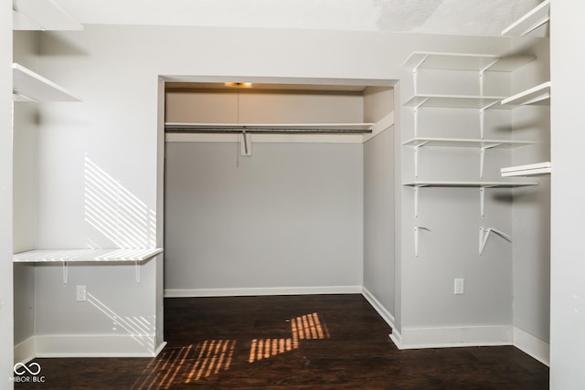5060 Staughton Dr, Indianapolis, IN 46226 - walk in closet with wood finished floors