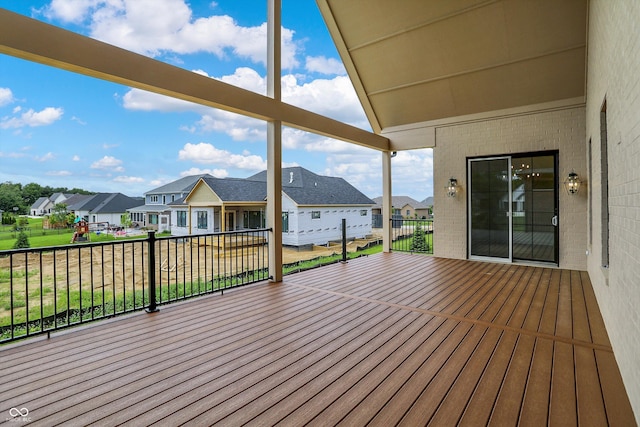 5469 Harness Dr, Greenwood, IN 46143 - deck with a residential view