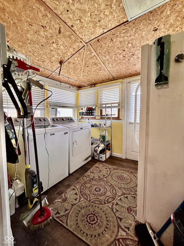 laundry room featuring separate washer and dryer