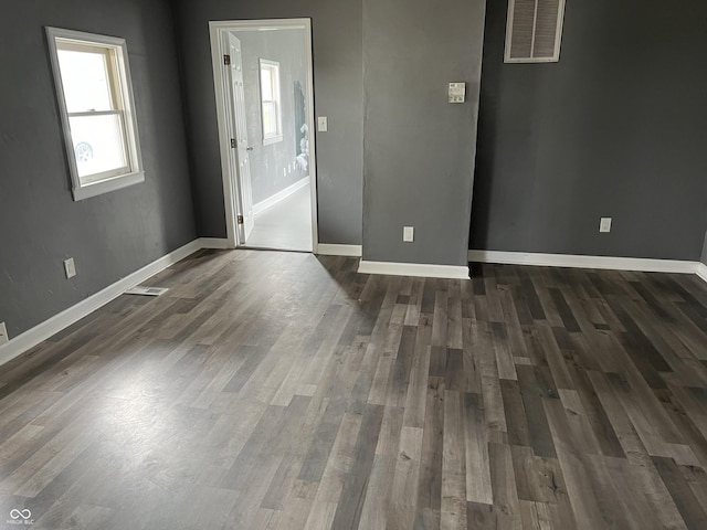 interior space featuring dark wood-type flooring