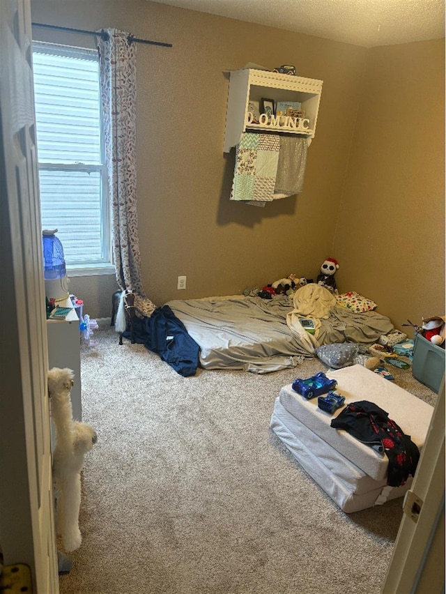 bedroom featuring carpet flooring