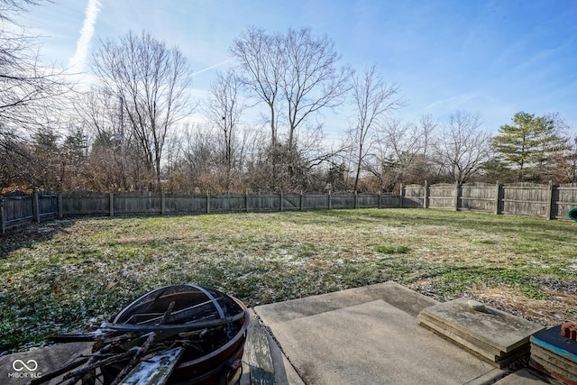 view of yard featuring a patio area