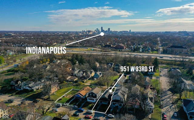 951 W 33rd St, Indianapolis, IN 46208 - aerial view of property's location
