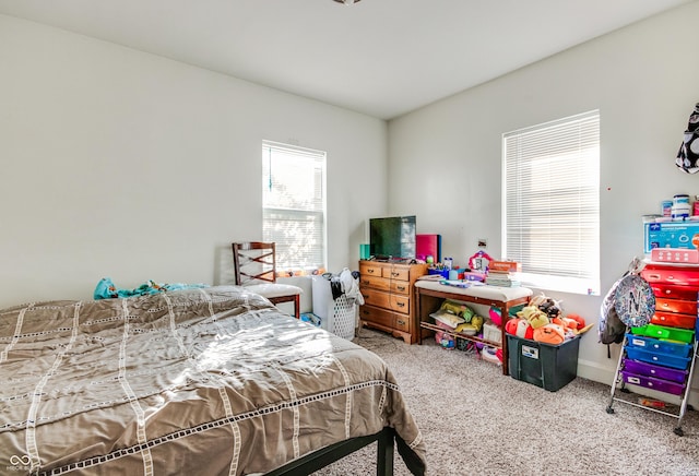 view of carpeted bedroom