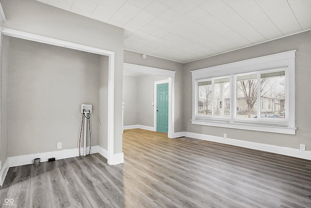 interior space with hardwood / wood-style floors