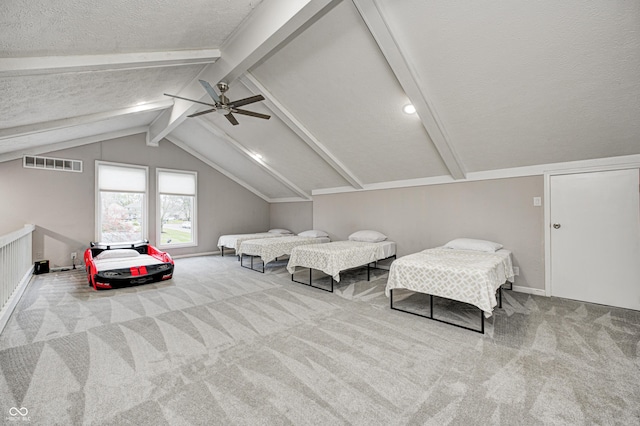 5909 Buttonwood Dr, Noblesville, IN 46062 - carpeted bedroom with ceiling fan, baseboards, and a textured ceiling