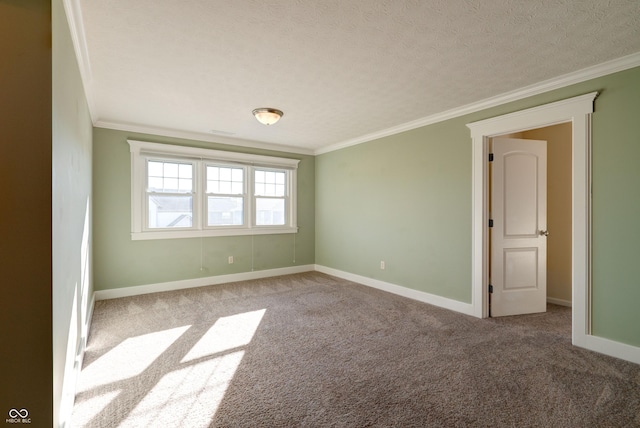 7290 Lockford Walk N, Avon, IN 46123 - carpeted empty room featuring crown molding, baseboards, and a textured ceiling
