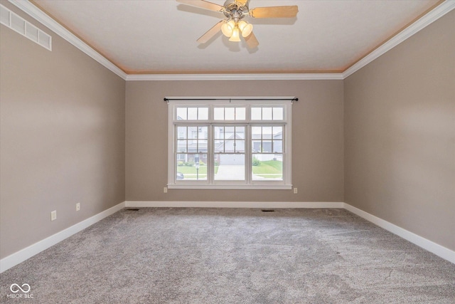 7290 Lockford Walk N, Avon, IN 46123 - carpeted empty room with ornamental molding and ceiling fan