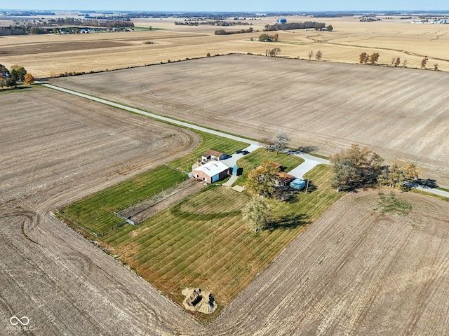 drone / aerial view featuring a rural view