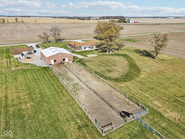 drone / aerial view featuring a rural view