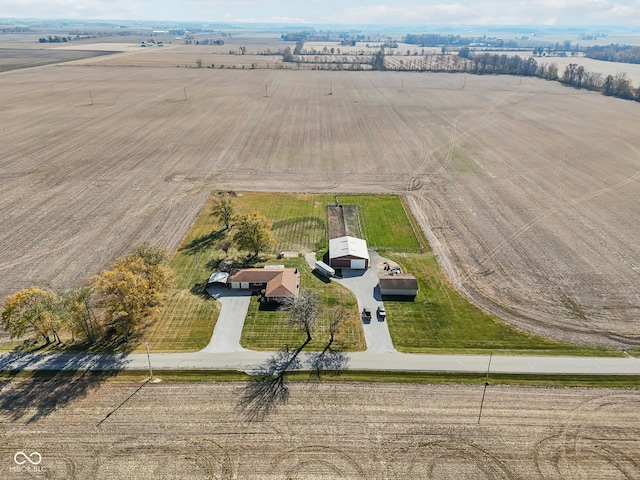 bird's eye view with a rural view