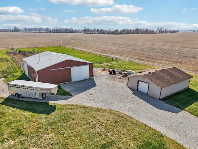 bird's eye view featuring a rural view