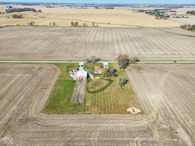 drone / aerial view with a rural view