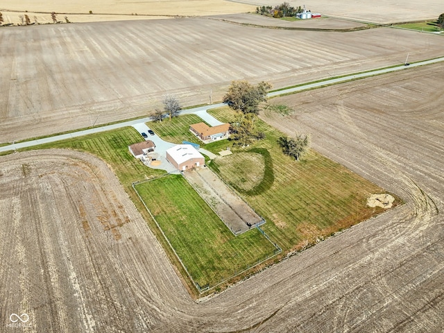 aerial view with a rural view