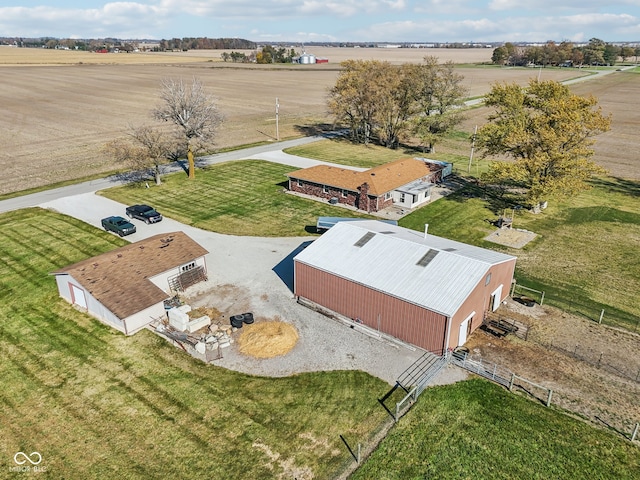 bird's eye view with a rural view