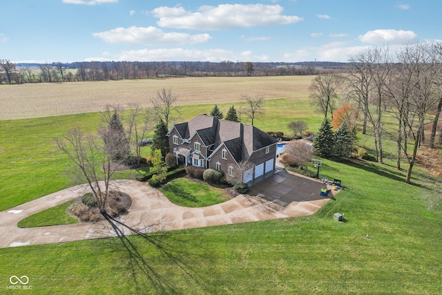 bird's eye view featuring a rural view