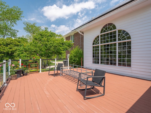 5784 N 600 E, Greenfield, IN 46140 - view of wooden terrace