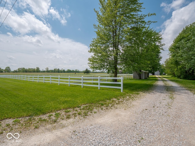 5784 N 600 E, Greenfield, IN 46140 - view of dirt / gravel road featuring a rural view