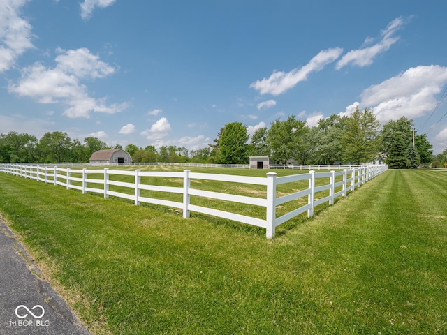 5784 N 600 E, Greenfield, IN 46140 - view of yard with an outdoor structure and a rural view