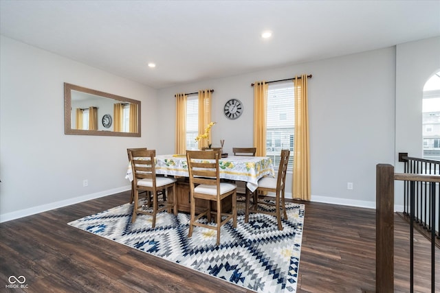 7282 Zanesville Rd, Carmel, IN 46033 - dining space with wood finished floors, baseboards, and recessed lighting