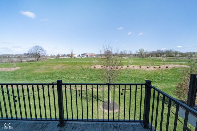 7282 Zanesville Rd, Carmel, IN 46033 - view of yard featuring a wooden deck and a rural view