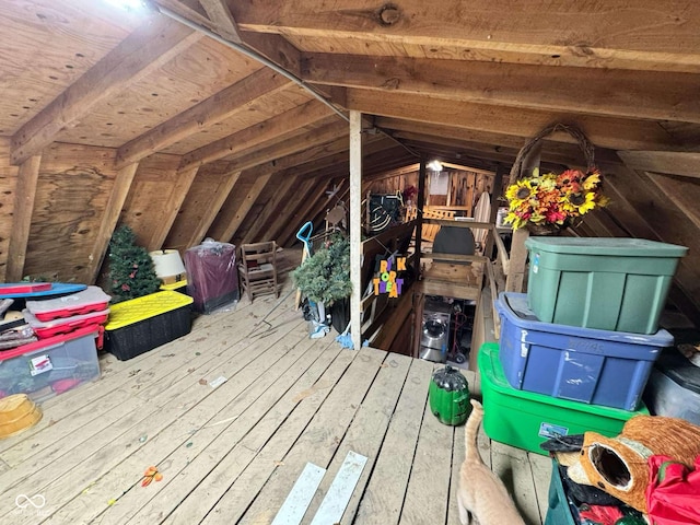 view of attic