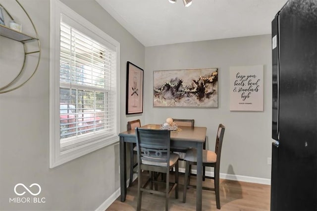 dining area featuring hardwood / wood-style flooring