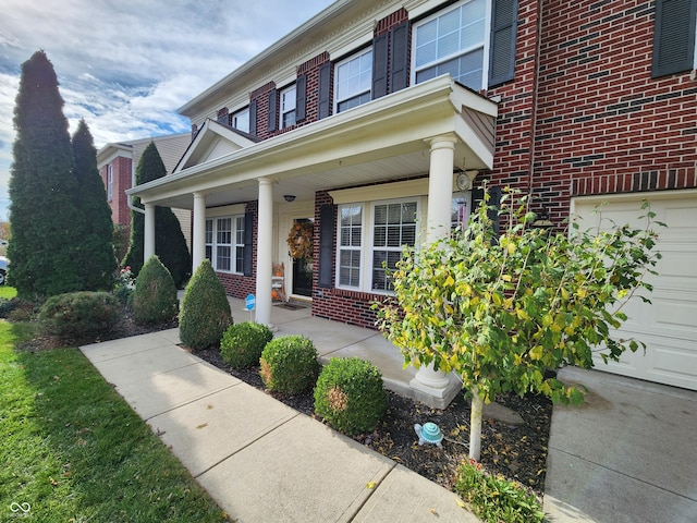 view of front of home with covered porch