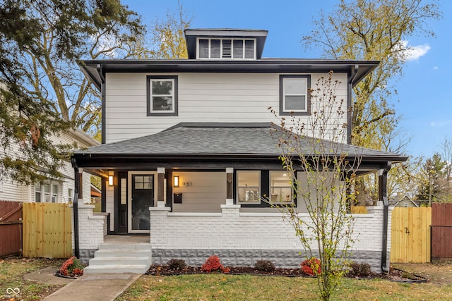 prairie-style house with covered porch