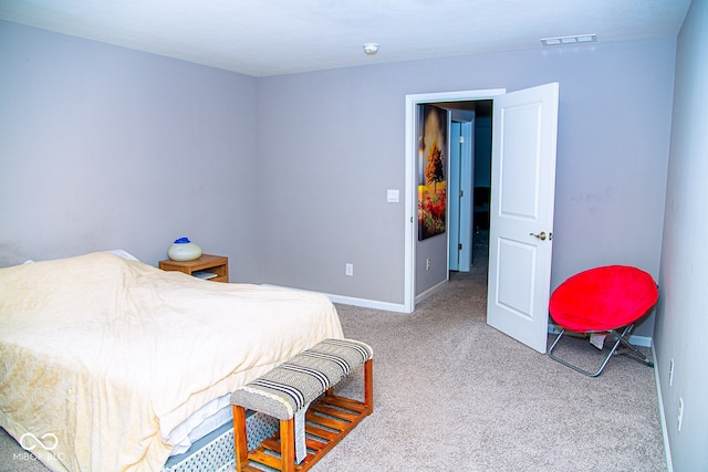 bedroom with carpet floors