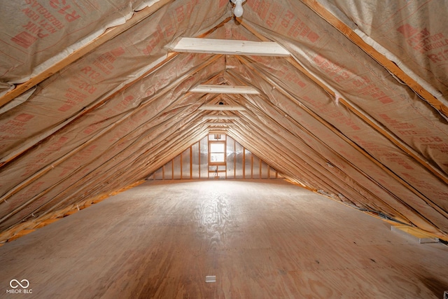 view of attic