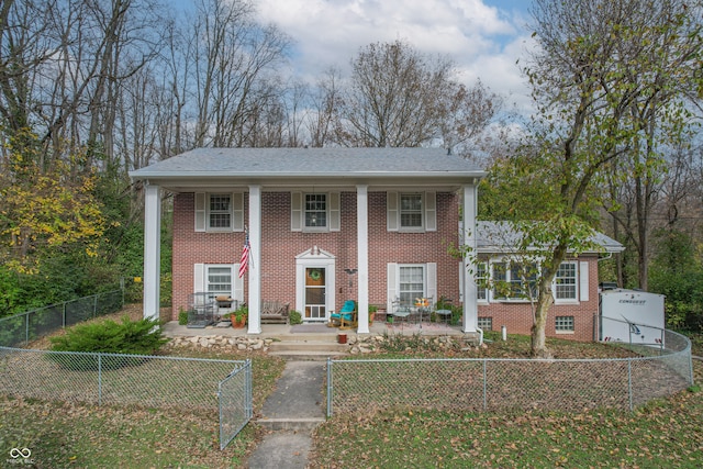 view of front facade with a patio